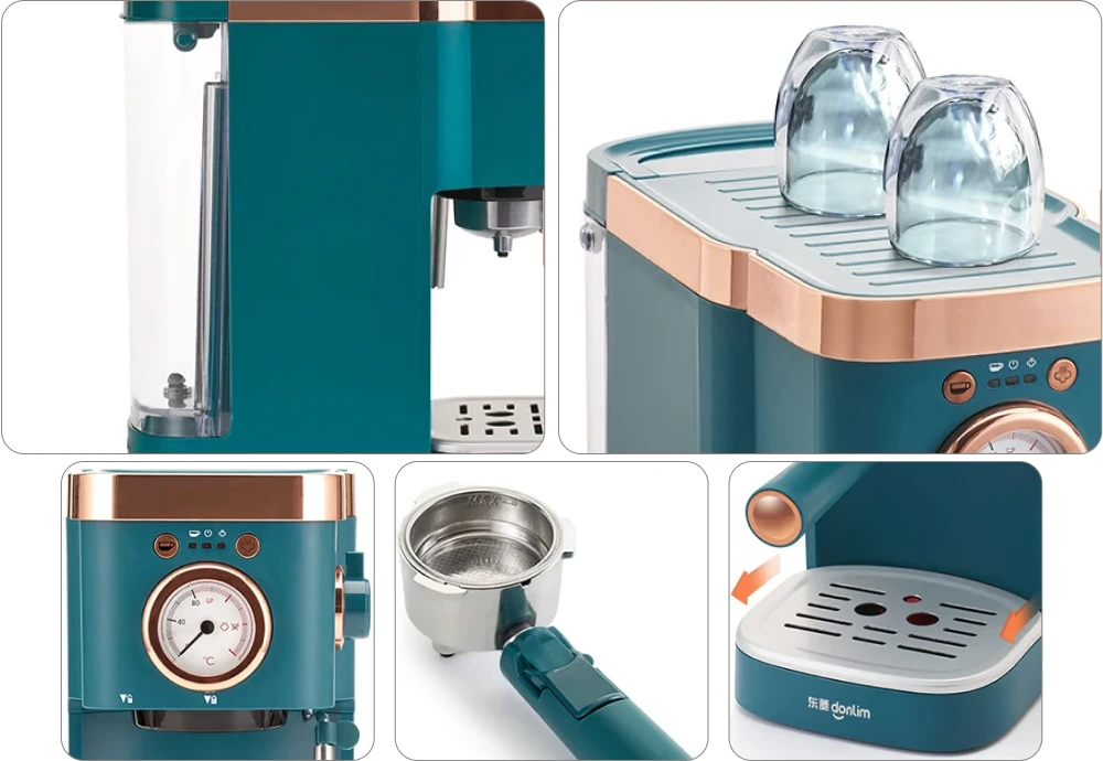 espresso machine with steam wand and grinder